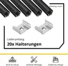 5x A19 LED Profil 2m - Schwarz inkl. Abdeckung schwarz, Produktbild-Vorschau 4