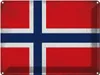 vianmo Kovová Nástěnná cedule 30x40 cm Norwegen Flag Norway Náhled obrázku produktu 1