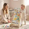 AIYAPLAY Baby Lauflernwagen Holz Lauflernhilfe mit Rädern Produktbild-Vorschau 2