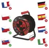 Venkovní prodlužovací kabel na bubnu 25 m / 4 zás. / černý / guma-neopren / 230V / 2,5 mm2 Produktbild-Vorschau