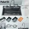 Küchenspüle, Einbauspülbecken, Smartes Wasserfall Produktbild-Vorschau 3