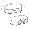 AX LIVING Kaffetisch Halay Eiche Cremona, Moderne Produktbild-Vorschau 4