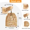 1x lampada da parete in rattan da interno senza fili boho Anteprima dell’immagine prodotto 12