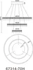 Technical drawing of a multi-tiered pendant light with dimensions and a product number. Produktbild-Vorschau