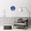 Glasuhr Wanduhr Küchenuhr Echt-Glas 30fi cm Brücke blau Produktbild-Vorschau 4