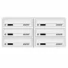 6-fach Briefkastenanlage Grau Ral 7035, 25 cm Tiefe, 6er Produktbild-Vorschau 2
