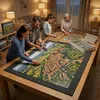 Tavolo per puzzle Relaxdays, per un massimo di 2000 pezzi, Anteprima dell’immagine prodotto 2