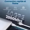 Extralink Cat.8 U/FTP 0,5 m 40 Gb/s Câble réseau LAN plat Voir les images du produit 3