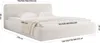 FEDVE Polsterbett Herat aus Bouclé-Stoff 200x200 cm, Beige Produktbild-Vorschau 8