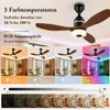60CM LED Deckenventilator mit Beleuchtung E27 RGB Musik Produktbild-Vorschau 3