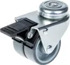 ruote gemelle da 50 mm 2" in gomma grigia girevoli con Anteprima dell’immagine prodotto 2