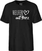 Huuraa Herren T-Shirt Helfer mit Herz 3XL Black Bio Produktbild-Vorschau 2