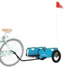 "Winter Sale" Fahrradanhänger Blau Oxford-Gewebe und Eisen Produktbild-Vorschau 1