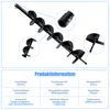 L80cm Erdbohrer Pfahlbohrer mit SDS-Plus, Ø10cm Manganstahl Produktbild-Vorschau 2