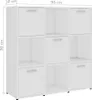 vidaXL Regał biały 90x30x90 cm Materiał drewnopochodny Podgląd zdjęcia produktu 8
