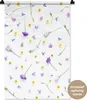 MuchoWow® Wandteppich Wandbehang Blumen - Lila - Gelb 60x90 Produktbild-Vorschau 1
