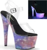 ADORE-708REFL Damen Sandale von Pleaser, Transparent EU 37, Produktbild-Vorschau 1
