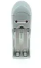 The back of a battery charger with two AAA batteries inserted. Produktbild-Vorschau