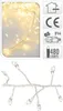 A close-up of LED cluster lights and product information icons. Produktbild-Vorschau