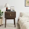 Mid-Century Modern Nussbaum Nachttisch, Schlafzimmer Produktbild-Vorschau 4
