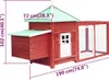 vidaXL Kurník s hnízdem pro slepice červený 190x72x102 cm Náhled obrázku produktu 6