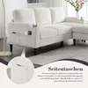 LVHOM Canapé 3 places avec pouf, 196,5 cm Canapé modulable Voir les images du produit 4