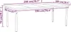 A line drawing of a table with dimensions indicated by text and lines. Produktbild-Vorschau