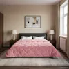 vidaXL Ganzjahresbettdecke Gepolstert Rosa 200 x 200 cm Produktbild-Vorschau 4