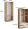 Armoire à vêtements Vicco Elmo Sonoma 180x200cm Lot de 2, Voir les images du produit 3