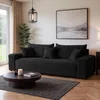Cord Schlafsofa 3-Sitzer 265 x 105 cm Schwarz mit Produktbild-Vorschau 1