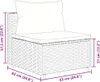 vidaXL 7-tlg. Garten-Lounge-Set mit Kissen Braun Poly Produktbild-Vorschau 7