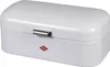 A white WESCO breadbox is shown from a slightly elevated front-side angle against a white background. Náhled obrázku produktu