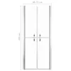 vidaXL Duschtür Transparent ESG 71x190 cm Produktbild-Vorschau 5