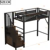 Lit mezzanine métallique Fortuna Lai 90 x 200 cm, cadre de Voir les images du produit 10