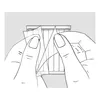 Hands holding and manipulating a pleated material. Anteprima dell’immagine prodotto