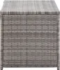 Cassetta da giardino in poly rattan 100x50x50 cm grigio Anteprima dell’immagine prodotto 10