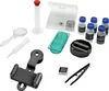 A collection of scientific equipment and accessories arranged on a white background. Produktbild-Vorschau