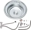 Lavello rotondo da incasso in acciaio inox da 50 cm con Anteprima dell’immagine prodotto 1