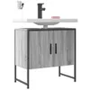 A bathroom vanity cabinet with a sink and faucet. Produktbild-Vorschau