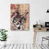 Leinwandbild musiker vintage-gitarre 80x120 cm Feeby beige Produktbild-Vorschau 2