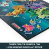 A close-up view of a Risk! board game map with game pieces scattered across different continents. Anteprima dell’immagine prodotto