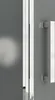 A close-up view of a shower door handle and frame. Produktbild-Vorschau