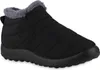 A black winter boot with gray fur lining. Produktbild-Vorschau