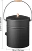 SucceBuy Ascheeimer mit Deckel, 4-teiliges Set mit Produktbild-Vorschau 8