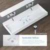 doporro Waschbecken Mineralguss matt weiß 120x46x11cm, Produktbild-Vorschau 3