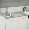 vidaXL Spüle mit Abtropffläche Set Silbern 1000x600x155 mm Produktbild-Vorschau 1