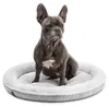 lionto Hundekörbchen rund, Ø 65 cm, waschbarer Bezug, grau Produktbild-Vorschau 1