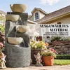 Outsunny Springbrunnen 5-stufig Gartenbrunnen mit LED Produktbild-Vorschau 7
