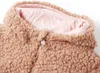 Kinder-Kapuzenjacke Teddy-Kunstpelz Heller Cognac 92 Produktbild-Vorschau 3