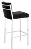 Casa Padrino Luxus Barstuhl Schwarz / Silber 43 x 54 x H. Produktbild-Vorschau 3